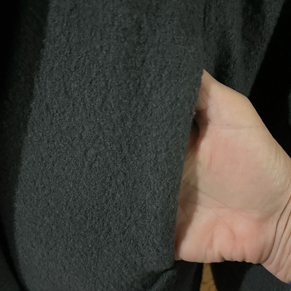 Garnet Hill Charcoal Belted Shawl Collar Coat - Picture 6 of 8